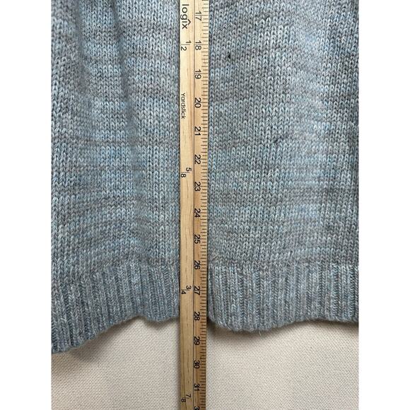 Napoliello Men’s Wool Blend Sweater Sz L Pullover Blue Gray Preppy Winter - Picture 7 of 10